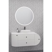 Fantasia 115 CM Beyaz Lavabolu Banyo Dolabı Beyaz