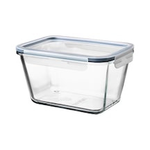 Ikea 365 18 L 21X15X12 Cm Dikdörtgen Kapaklı Saklama Kabı Cam Plastik Çok Renkli