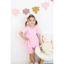 Fırfırlı Şortlu Takım Pembe Fırfırlı Şortlu Takım Pembe