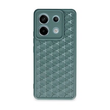 Xiaomi Redmi Note 13 Pro 5g Kılıf Petek Silikon Kapak - Koyu Yeşil -