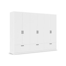 Alev Giyinme Dolabı - Çok Amaçlı Dolap - Gardırop 270 Cm-6 Kapaklı-3 Çekmeceli