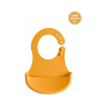 Bpa İçermeyen%100 Silikon Bebek Mama Önlüğü Kaydırmaz Cepli Bebek Önlüğü Sarı Belirtilmemiş