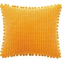 Yunboo Turuncu Mısır Taneli Dokulu Kadife Yastık Kılıfı - Modern Ev Dekoru, 45x45 Cm, Yumuşak Ve Temizlenmesi Kolay, Koltuk/canape Kullanıma Uygun Diğer