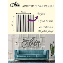 Özbir Kıtchen Beyaz Akustik Duvar Paneli 40x40 Ahşap Duvar Paneli