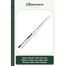 Delux Serisi Tatlı Su Kıyı Sporu Tekne Avı Alba Star Grenze Spin Olta Kamışı 240cm 1-8gr