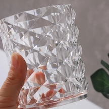 Meridiangoods 1 Adet Kristal Desenli Şeffaf Makaj Fırçası Kalem Saklama Kutusu Şeffaf