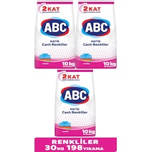 Abc Matik Toz Çamaşır Deterjanı 30Kg (3PK*10KG) Canlı Renkler