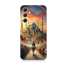 Samsung Galaxy A05s Uyumlu Cami Ve Kutlama Desenli Silikon Kılıf