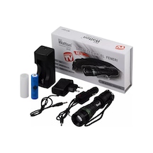 Zoomlu Güçlü El Feneri Ayarlanabilir Işık Açısı Yüksek Performans Led Aydınlatma Wt-037 Siyah