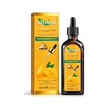 Safvital Mango Yağı 100 Ml Soğuk Pres Nemlendirici Cilt Saç Bakım Serumu Parlaklık Ve Yumuşaklık