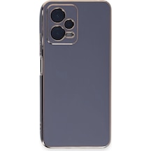 Newface - 819 - Xiaomi Redmi Note 12 Pro Plus Kılıf Volet Silikon - Csmo-tex - - Mavi