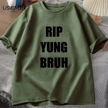 Flood Of Style Rıp Yung Bruh T Shirt Lil Tracy Meme Peep T-shirt Komik Yaz Pamuk Tshirt Tees Boy T-shirt Yun Yeşil