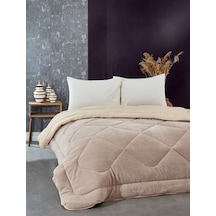Komfort Home Çift Kişilik Welsoft Yorgan Çift Taraflı / Sütlü Kah Çok Renkli