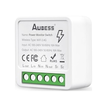 Tuya Aubess Wi-fi 16a Mini Akıllı Anahtar: Entegre Enerji İzleme Özelliği Ve Alexa & Google İle Uyumlu