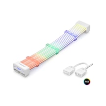 2x8 Pin Argb Pcie Gpu Güç Uzatma Kablosu Bükülebilir 3 Mm 44 Led Beyaz Nd2802a Hmngoxxtptprp