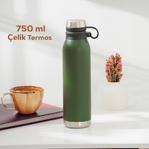 Porsima Çift Katmanlı Ka-036 750 Ml Koyu Yeşil Çelik Termos