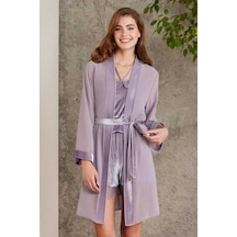 Pierre Cardin Dantelli Kadife Tulum Sabahlık Takım 4800 Royal 001