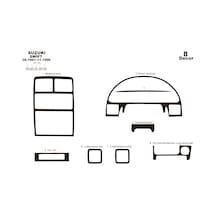 Suzuki Swift Torpido Kaplama 1991-1996 8 Parça Koyu Meşe