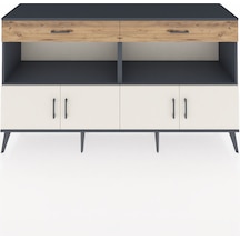 Hyperion Konsol 2 Raflı 2 Çekmeceli 4 Kapaklı 176x44x99 Antrasit- Antrasit-aytaşı/çam