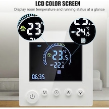 Pazly Akıllı Programlanabilir Zemin Isıtma Termostatı - Lcd, Wifi, Su/elektrik Uyumlu
