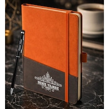 Bk Gift Kişiye Özel Turuncu Termo Deri Defter Ve Touchpen Kalem Seti -14, Kurumsal Ve Özel Hediye, Yeni İş Hediyesi Kobitmeyencom36121 Bk Gift