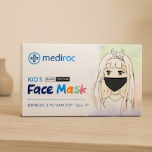 Çocuk Cerrahi Maske Siyah 10'lu Lastikli