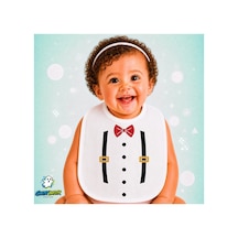 Bebe Takım Keten Bebek Mama Önlüğü Yumuşak - Emici - Yıkanabilir - Özel Tasarım P012 Çok Renkli