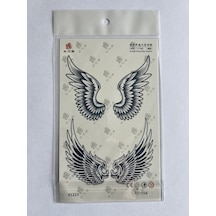 Kanat 18x11 Cm 1 Aylık Yarı Kalıcı Yapıştırma Geçici Dövme