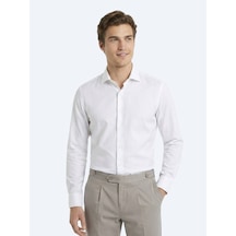 Kip Beyaz Slim Fit Uzun Dokuma Klasik %100 Pamuk Gömlek Kip Beyaz Slim Fit Uzun Dokuma Klasik %100 Pamuk Gömlek