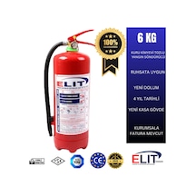 Yangın Söndrüme Tüpü 6 Kg Ruhsata Uygun Kuru Kimyevi Tozlu Kkt Söndürcü