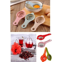 Pratik Çay Süzgeci Ve Yumurta Akı Ayırıcısı Süzgeç Ayırıcı Aparat Süzme Ayırıç Set Plastik Diğer
