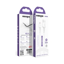 Lightning To Usb Kablo 3.4a Uyumlu Hızlı Şarj Ve Data Kablosu 2m