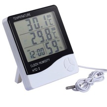 Dijital Termometre Isı Sıcaklık Nem Ölçer Saat Alarm 4401