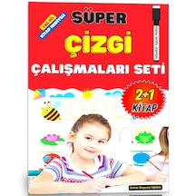 Okul Öncesi Süper Çizgi Çalışmaları Seti Yaz-sil Çizgi Çalışmala