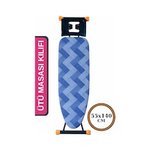 Asev Home Ütü Masası Kılıfı Keçeli İpli Stoperli Büyük Boy 55x140 Cm Blue Aura Çok Renkli