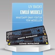 Emoji Plakalık, 2 Adet Premium Uv Baskı, Plakalıkhane