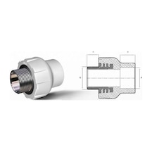 Mey İthalat Ege Yıldız Pprc 50x1 1/2 Erkek Adaptör Gri