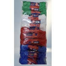 Renkli Plastik Çamaşır İpi 20 Metre 24 Adet -