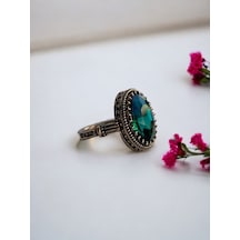 Kristal Taşlı Oval Yüzük Fayra-a7933yzk Yeşil