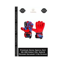 Premium Gereç Sporcu Seri Gk-300 Kaleci Eld. Hybrid Parmak Korumalı 5 No Kırmızı