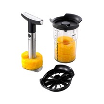 Gefu 13550 Professional Plus Ananas Kesici, Bıçak Ve Soyucu Seti, Ananas İçin, Paslanmaz Çelik, Hazneli Kesici Diğer