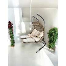 Holiday Bahçe Ve Balkon Salıncağı Çift Kişilik Kapiçino Krem