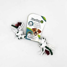 Eurodog - 573 - Diş İpi İki Düğüm Kalın Yeşil Beyaz - Edntrend - 15 Cm