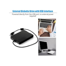 Vkemall Usb 2.0 Dışarıdaki 3.5 İnç Floppy Disk Sürücü, 1.44mb/720kb Okuma-yazma, Siyah, Taşınabilir, Usb İle Çalışır, Bilgisayar Uyumlu