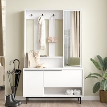 Robin Home Lidya Portmanto Vestiyer Ayakkabılık Aynalı Metal Ayak