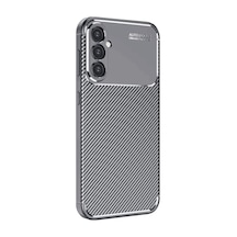 Samsung Uyumlu Galaxy A26 Uyumlu Kılıf Auto Focus Karbon Kapak - Gri