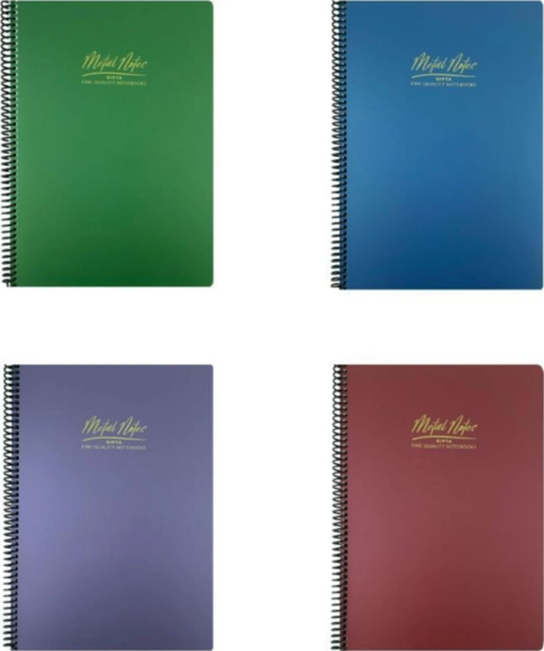 Metal Notes A4 Spiralli Defter Pp Kapak 80 Yaprak Çizgili 4'lü