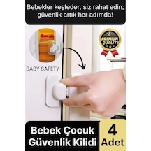 Özel Tasarım Buzdolabı Çekmece Pencere Dolap Sabitleyici Bebek Çocuk Koruyucu Güvenlik Kilidi 4 Adet Çok Renkli