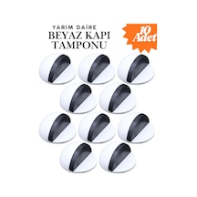 10 Adet Beyaz Yarım Daire Yapışkanlı Kapı Tamponu Kapı Stoperi Metal Kapı Stopu Durduruc