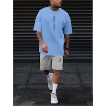 Altamira Erkek Dikey Baskılı T-shirt Şort 001
